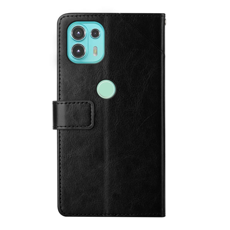 For Motorola Edge 20 Lite Y Stitching Horizontal Flip Leather Phone Case with Holder & Card Slots & Wallet & Photo Frame