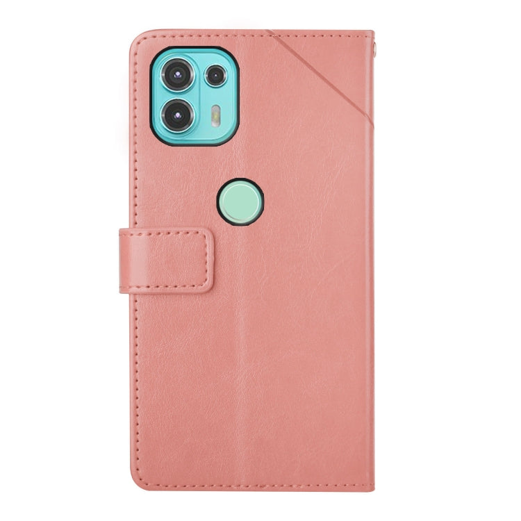For Motorola Edge 20 Lite Y Stitching Horizontal Flip Leather Phone Case with Holder & Card Slots & Wallet & Photo Frame