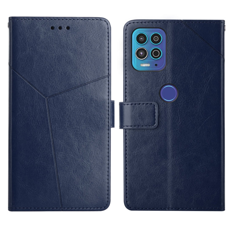 For Motorola Edge S / G100 Y Stitching Horizontal Flip Leather Phone Case with Holder & Card Slots & Wallet & Photo Frame