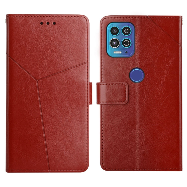 For Motorola Edge S / G100 Y Stitching Horizontal Flip Leather Phone Case with Holder & Card Slots & Wallet & Photo Frame