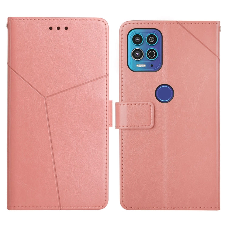 For Motorola Edge S / G100 Y Stitching Horizontal Flip Leather Phone Case with Holder & Card Slots & Wallet & Photo Frame