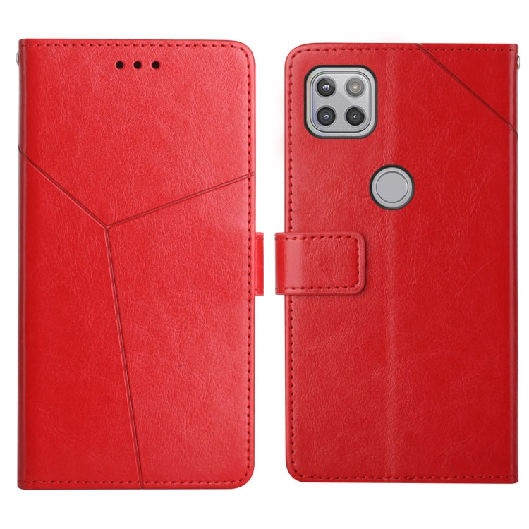 For Motorola Moto G 5G Y Stitching Horizontal Flip Leather Phone Case with Holder & Card Slots & Wallet & Photo Frame