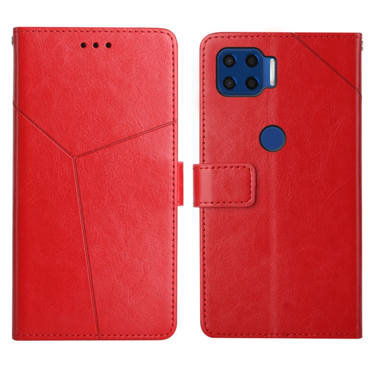 For Motorola Moto G 5G Plus Y Stitching Horizontal Flip Leather Phone Case with Holder & Card Slots & Wallet & Photo Frame