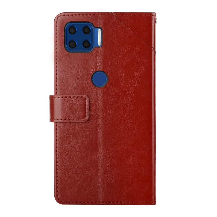 For Motorola Moto G 5G Plus Y Stitching Horizontal Flip Leather Phone Case with Holder & Card Slots & Wallet & Photo Frame