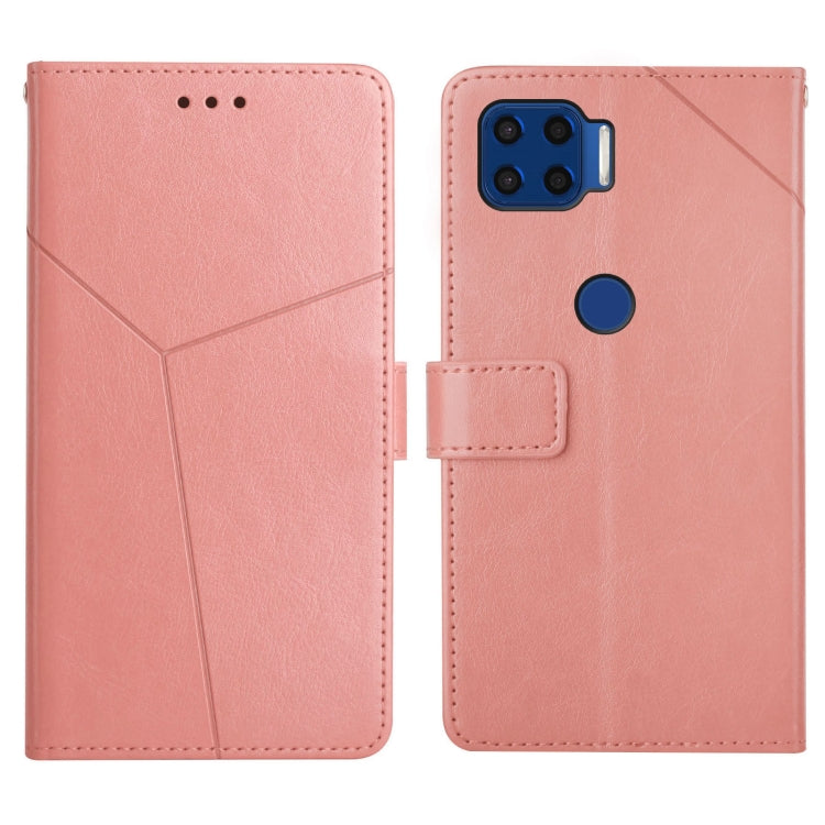 For Motorola Moto G 5G Plus Y Stitching Horizontal Flip Leather Phone Case with Holder & Card Slots & Wallet & Photo Frame
