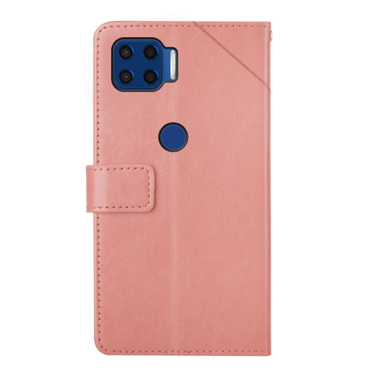 For Motorola Moto G 5G Plus Y Stitching Horizontal Flip Leather Phone Case with Holder & Card Slots & Wallet & Photo Frame
