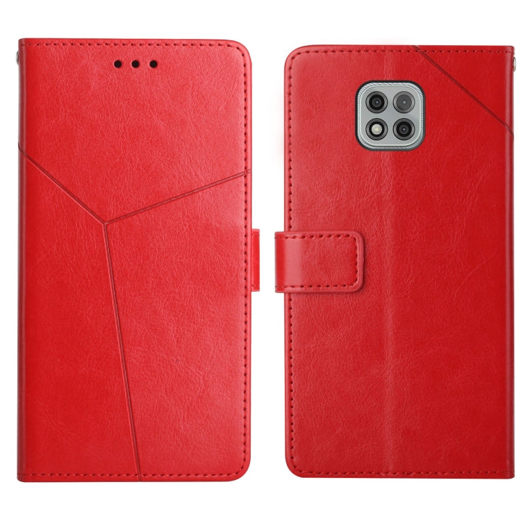 For Motorola Moto G Power 2021 Y Stitching Horizontal Flip Leather Phone Case with Holder & Card Slots & Wallet & Photo Frame