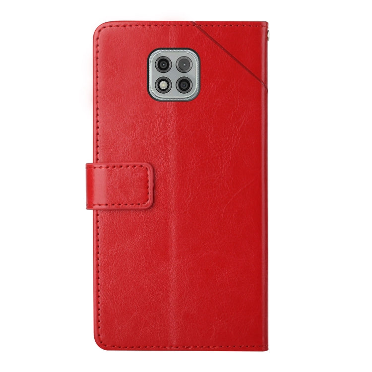 For Motorola Moto G Power 2021 Y Stitching Horizontal Flip Leather Phone Case with Holder & Card Slots & Wallet & Photo Frame
