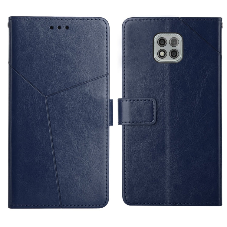 For Motorola Moto G Power 2021 Y Stitching Horizontal Flip Leather Phone Case with Holder & Card Slots & Wallet & Photo Frame