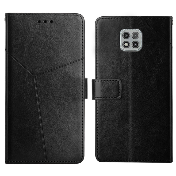 For Motorola Moto G Power 2021 Y Stitching Horizontal Flip Leather Phone Case with Holder & Card Slots & Wallet & Photo Frame