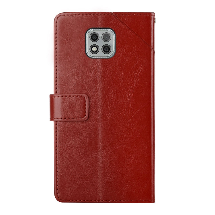 For Motorola Moto G Power 2021 Y Stitching Horizontal Flip Leather Phone Case with Holder & Card Slots & Wallet & Photo Frame