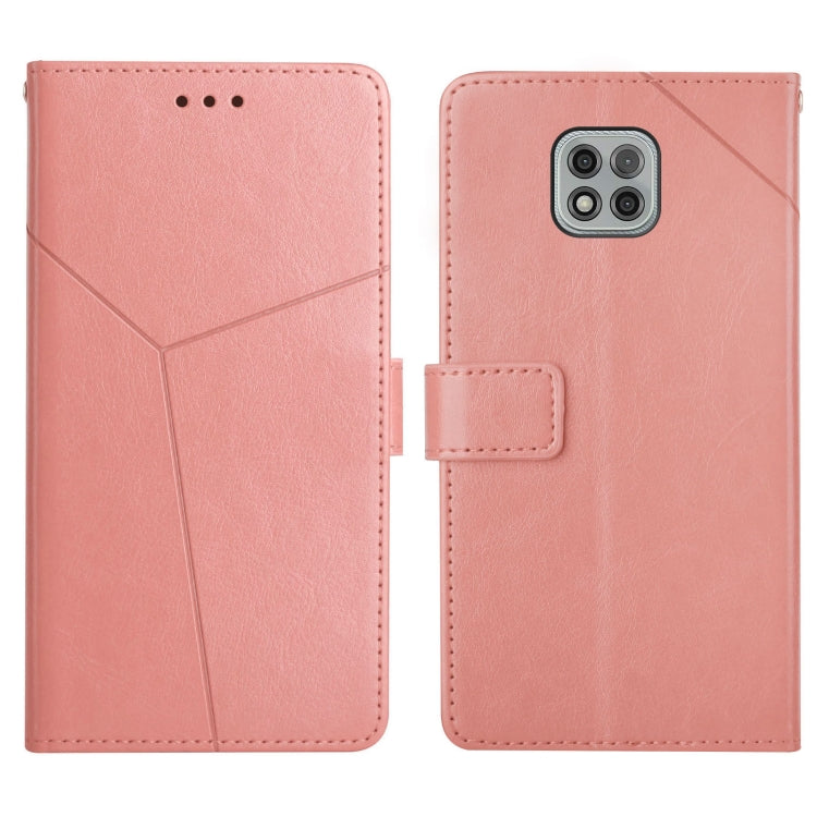 For Motorola Moto G Power 2021 Y Stitching Horizontal Flip Leather Phone Case with Holder & Card Slots & Wallet & Photo Frame