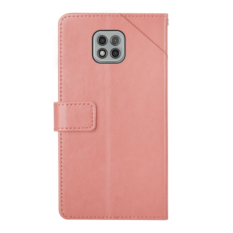 For Motorola Moto G Power 2021 Y Stitching Horizontal Flip Leather Phone Case with Holder & Card Slots & Wallet & Photo Frame