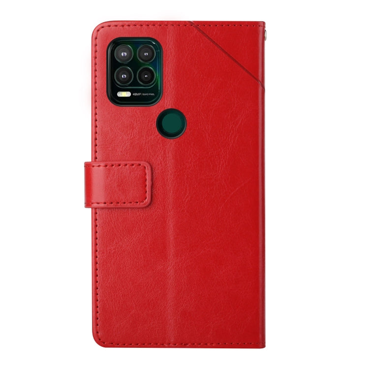 For Motorola Moto G Stylus 5G Y Stitching Horizontal Flip Leather Phone Case with Holder & Card Slots & Wallet & Photo Frame