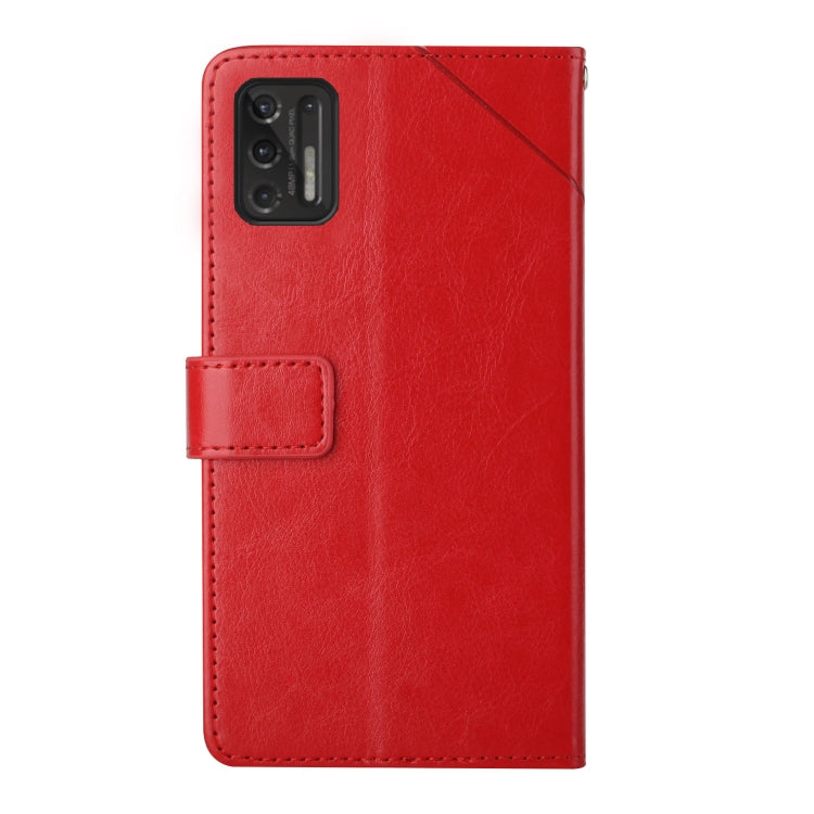 For Motorola Moto G Stylus 2021 Y Stitching Horizontal Flip Leather Phone Case with Holder & Card Slots & Wallet & Photo Frame