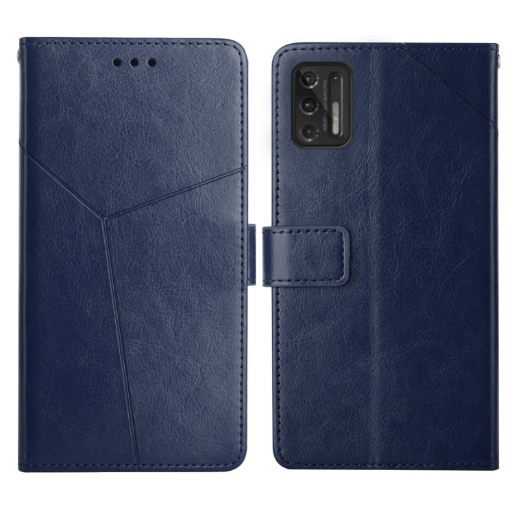 For Motorola Moto G Stylus 2021 Y Stitching Horizontal Flip Leather Phone Case with Holder & Card Slots & Wallet & Photo Frame