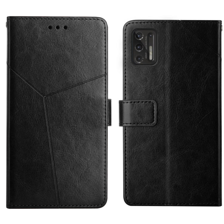 For Motorola Moto G Stylus 2021 Y Stitching Horizontal Flip Leather Phone Case with Holder & Card Slots & Wallet & Photo Frame