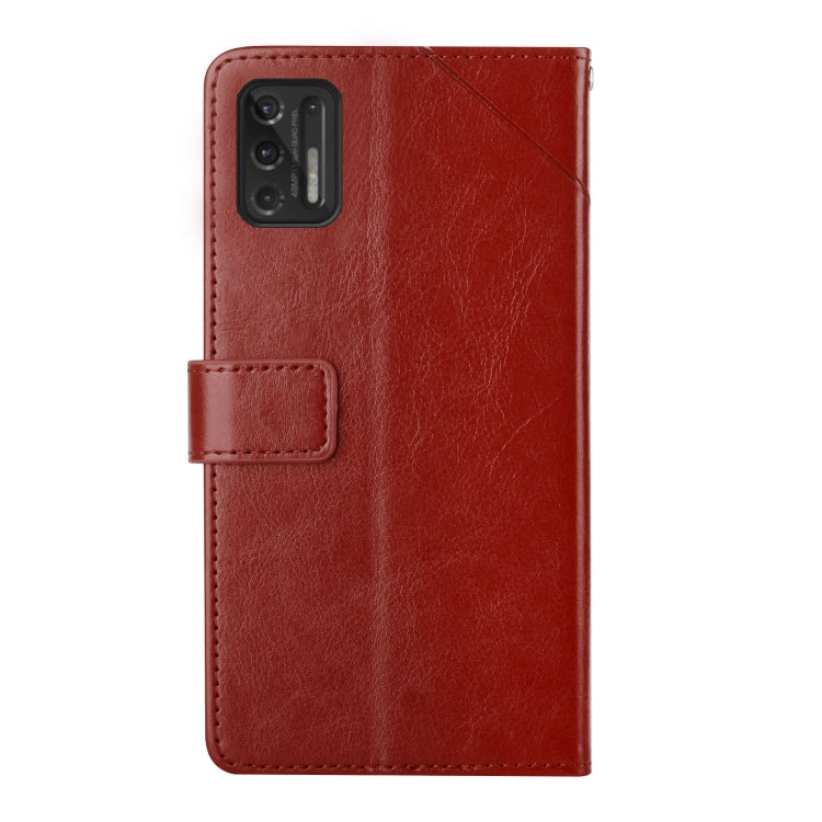 For Motorola Moto G Stylus 2021 Y Stitching Horizontal Flip Leather Phone Case with Holder & Card Slots & Wallet & Photo Frame