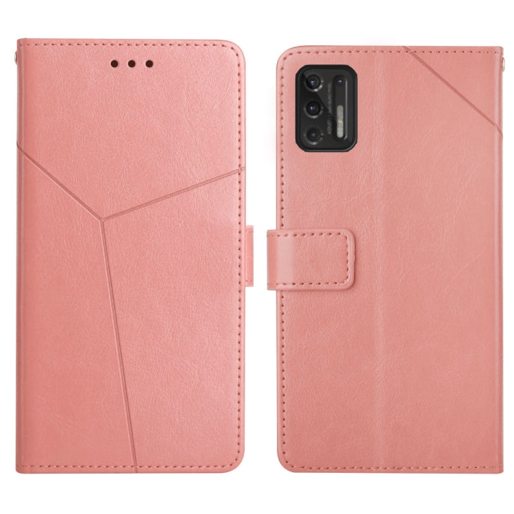 For Motorola Moto G Stylus 2021 Y Stitching Horizontal Flip Leather Phone Case with Holder & Card Slots & Wallet & Photo Frame