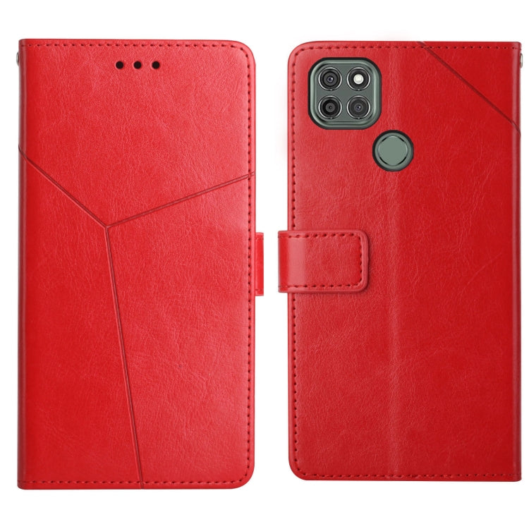 For Motorola Moto G9 Power Y Stitching Horizontal Flip Leather Phone Case with Holder & Card Slots & Wallet & Photo Frame