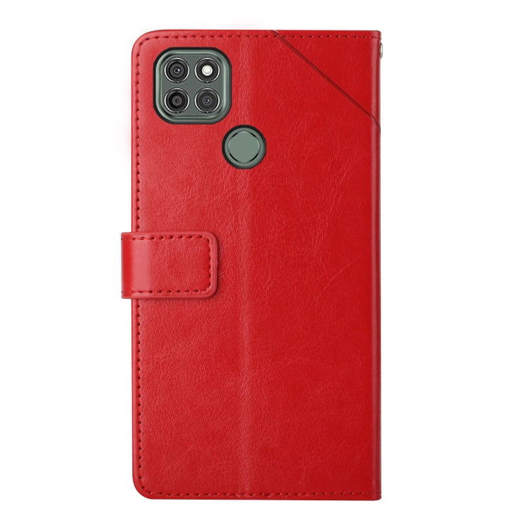 For Motorola Moto G9 Power Y Stitching Horizontal Flip Leather Phone Case with Holder & Card Slots & Wallet & Photo Frame