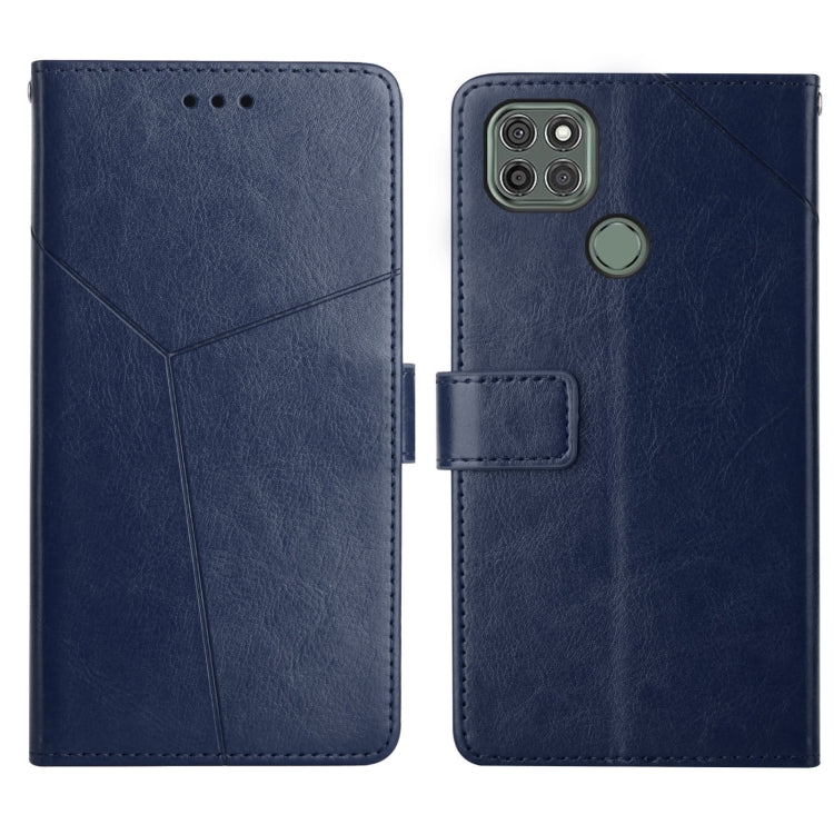 For Motorola Moto G9 Power Y Stitching Horizontal Flip Leather Phone Case with Holder & Card Slots & Wallet & Photo Frame