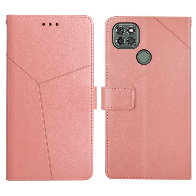 For Motorola Moto G9 Power Y Stitching Horizontal Flip Leather Phone Case with Holder & Card Slots & Wallet & Photo Frame