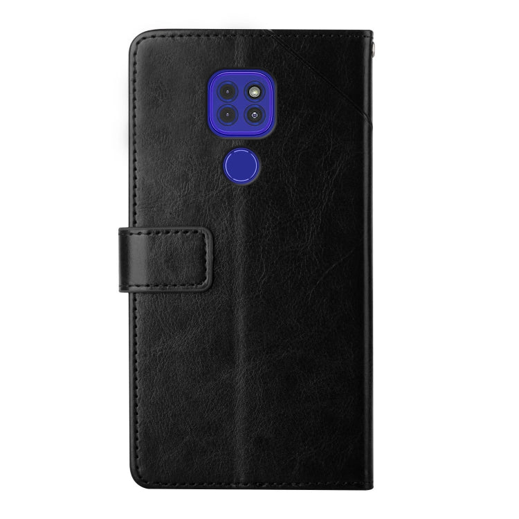 For Motorola Moto G9 / G9 Play Y Stitching Horizontal Flip Leather Phone Case with Holder & Card Slots & Wallet & Photo Frame