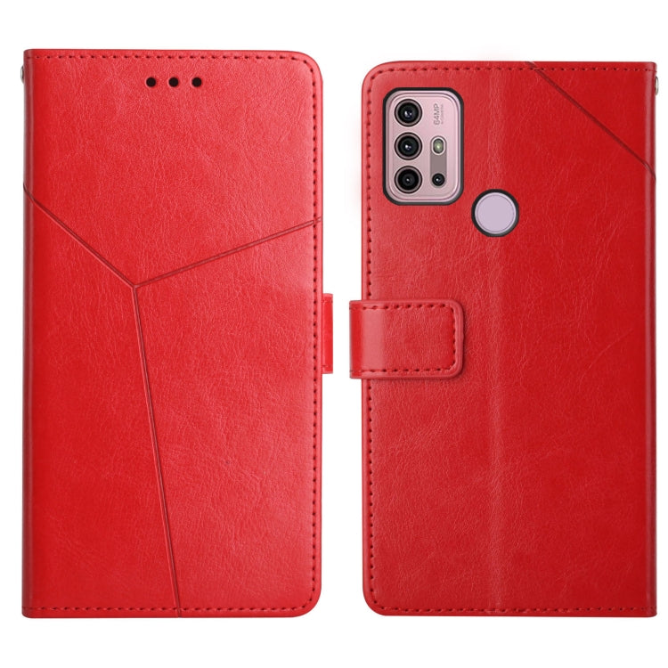 For Motorola Moto G10 / G20 / G30 Y Stitching Horizontal Flip Leather Phone Case with Holder & Card Slots & Wallet & Photo Frame
