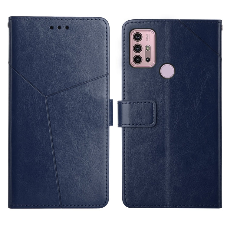 For Motorola Moto G10 / G20 / G30 Y Stitching Horizontal Flip Leather Phone Case with Holder & Card Slots & Wallet & Photo Frame