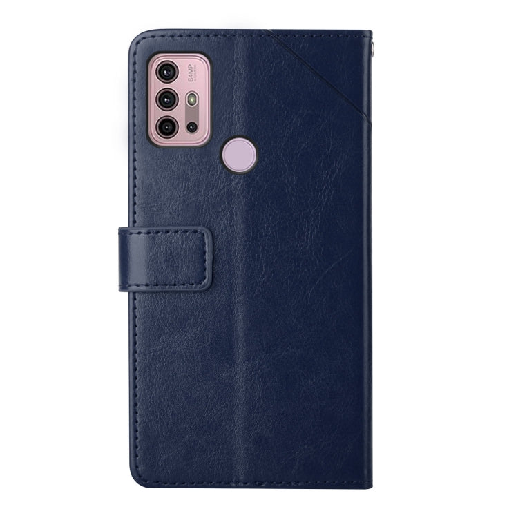 For Motorola Moto G10 / G20 / G30 Y Stitching Horizontal Flip Leather Phone Case with Holder & Card Slots & Wallet & Photo Frame