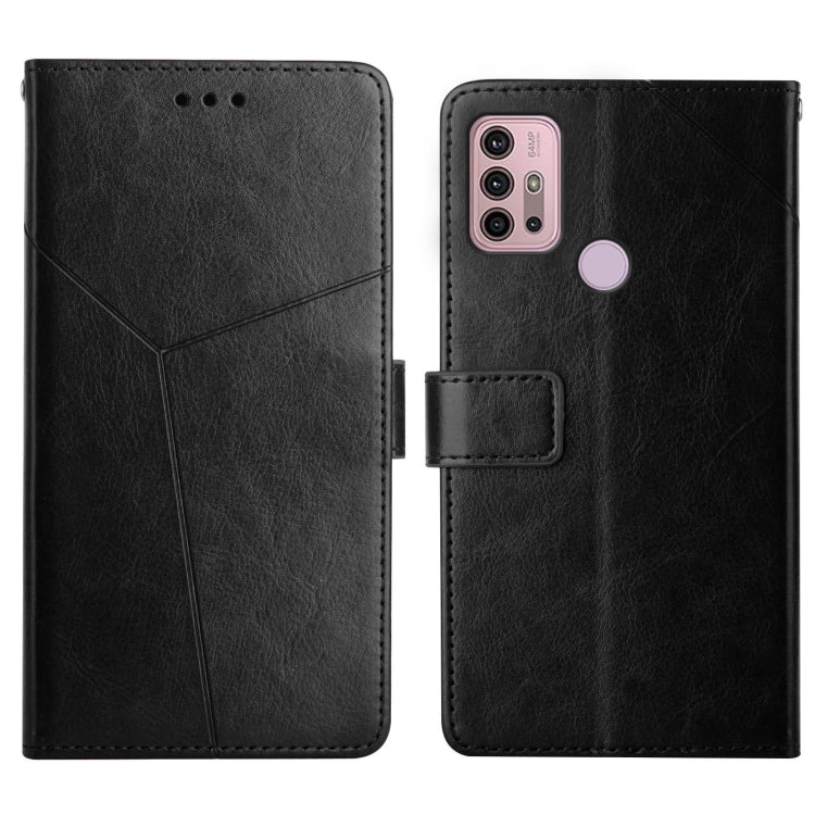 For Motorola Moto G10 / G20 / G30 Y Stitching Horizontal Flip Leather Phone Case with Holder & Card Slots & Wallet & Photo Frame