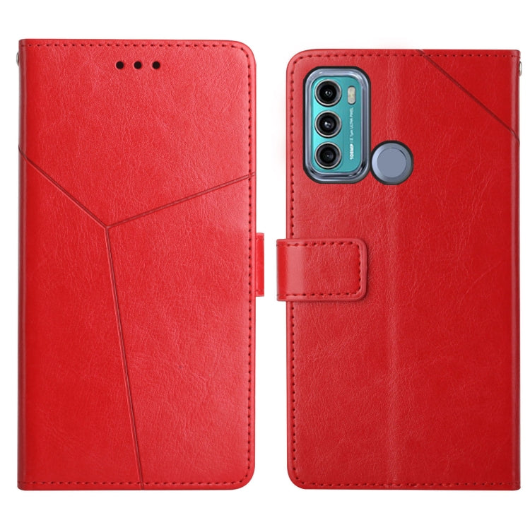 For Motorola Moto G40 / G60 Y Stitching Horizontal Flip Leather Phone Case with Holder & Card Slots & Wallet & Photo Frame