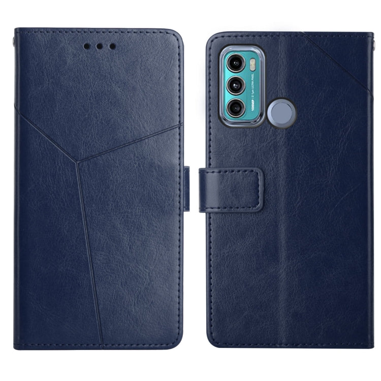 For Motorola Moto G40 / G60 Y Stitching Horizontal Flip Leather Phone Case with Holder & Card Slots & Wallet & Photo Frame