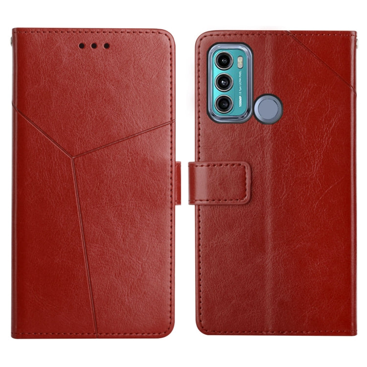 For Motorola Moto G40 / G60 Y Stitching Horizontal Flip Leather Phone Case with Holder & Card Slots & Wallet & Photo Frame