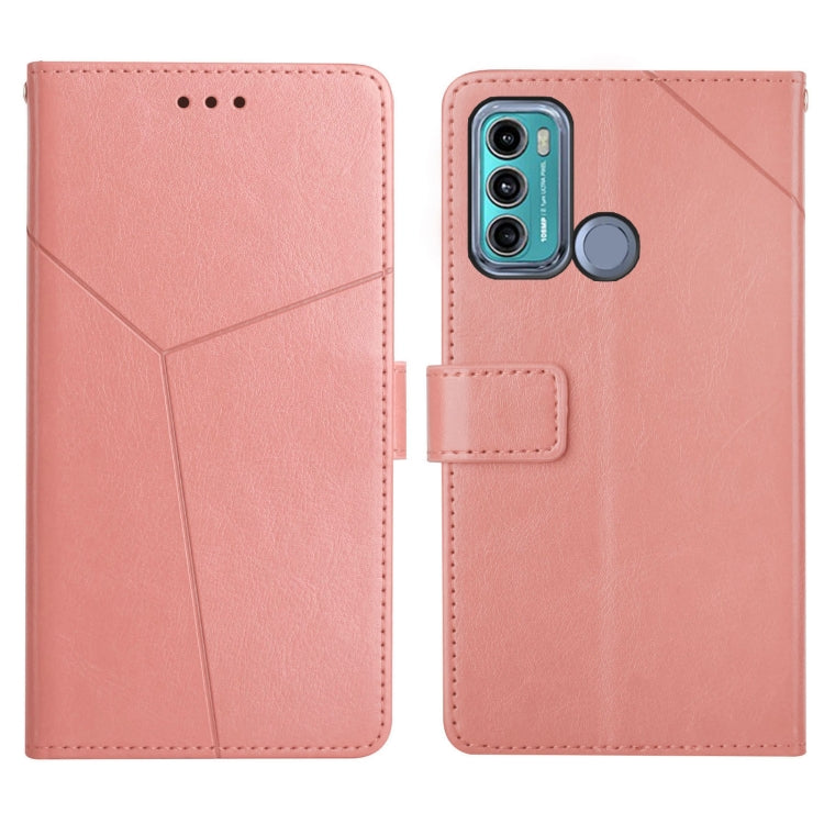For Motorola Moto G40 / G60 Y Stitching Horizontal Flip Leather Phone Case with Holder & Card Slots & Wallet & Photo Frame