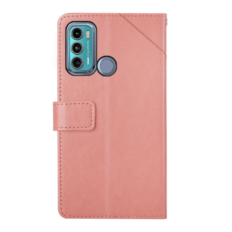 For Motorola Moto G40 / G60 Y Stitching Horizontal Flip Leather Phone Case with Holder & Card Slots & Wallet & Photo Frame