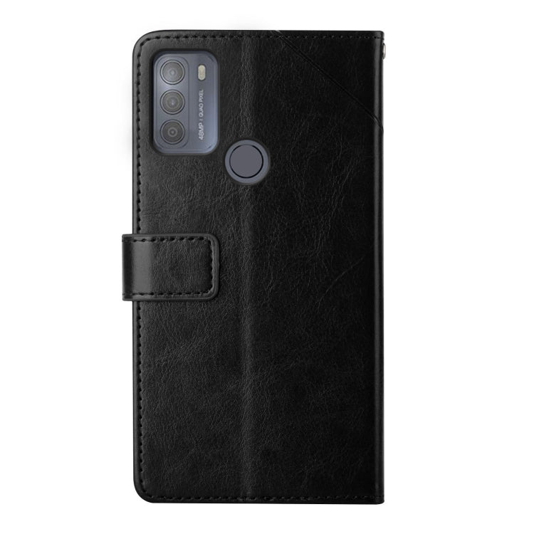 For Motorola Moto G50 Y Stitching Horizontal Flip Leather Phone Case with Holder & Card Slots & Wallet & Photo Frame