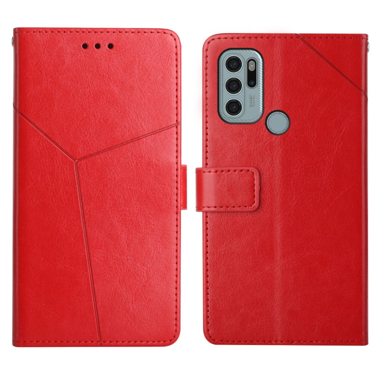For Motorola Moto G60S Y Stitching Horizontal Flip Leather Phone Case with Holder & Card Slots & Wallet & Photo Frame