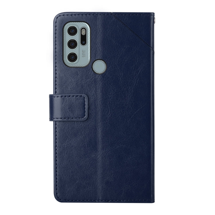 For Motorola Moto G60S Y Stitching Horizontal Flip Leather Phone Case with Holder & Card Slots & Wallet & Photo Frame