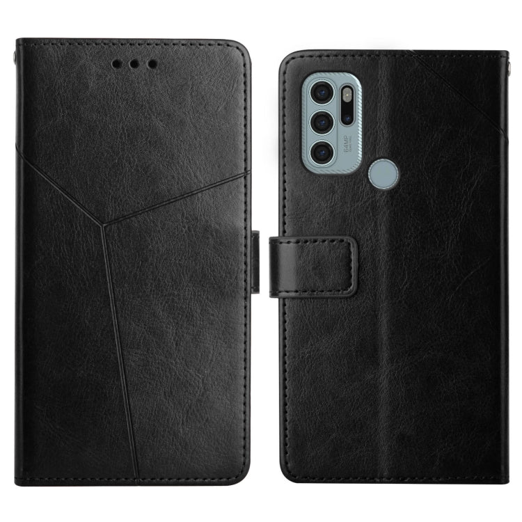 For Motorola Moto G60S Y Stitching Horizontal Flip Leather Phone Case with Holder & Card Slots & Wallet & Photo Frame