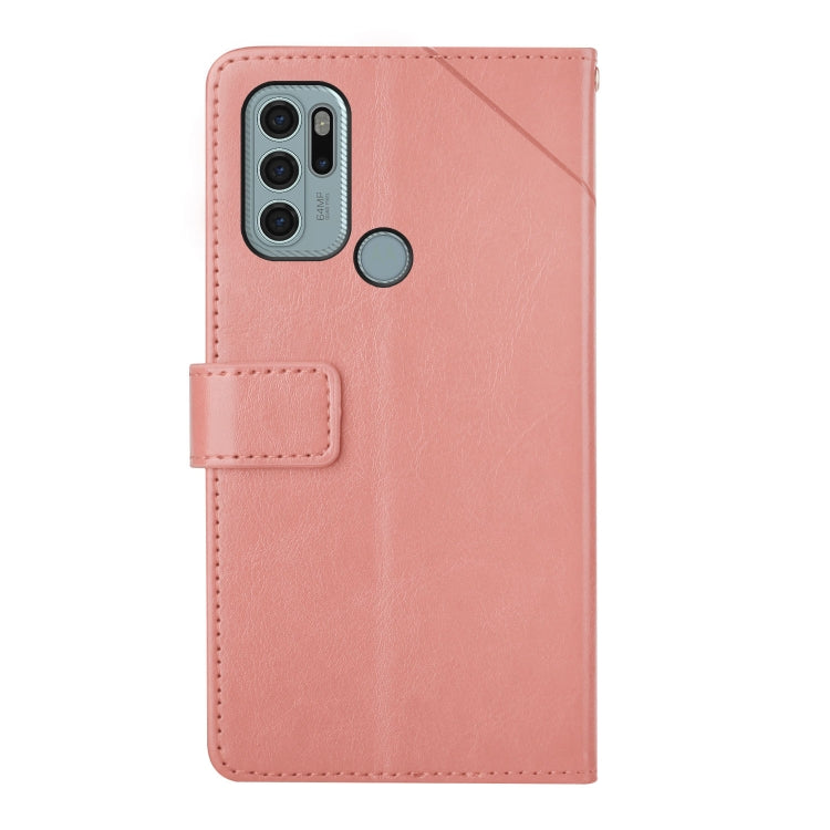 For Motorola Moto G60S Y Stitching Horizontal Flip Leather Phone Case with Holder & Card Slots & Wallet & Photo Frame
