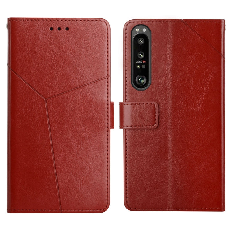 For Sony Xperia 5 III Y Stitching Horizontal Flip Leather Phone Case with Holder & Card Slots & Wallet & Photo Frame
