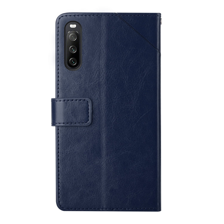 For Sony Xperia 10 III Y Stitching Horizontal Flip Leather Phone Case with Holder & Card Slots & Wallet & Photo Frame
