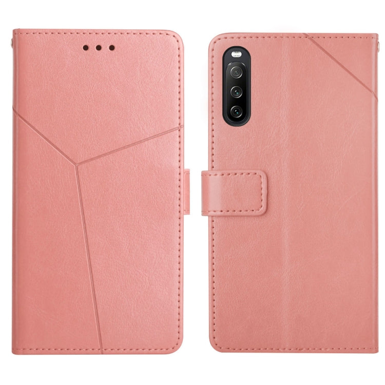 For Sony Xperia 10 III Y Stitching Horizontal Flip Leather Phone Case with Holder & Card Slots & Wallet & Photo Frame