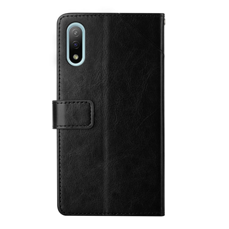 For Sony Xperia Ace II Y Stitching Horizontal Flip Leather Phone Case with Holder & Card Slots & Wallet & Photo Frame