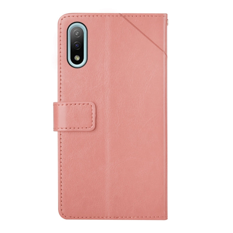 For Sony Xperia Ace II Y Stitching Horizontal Flip Leather Phone Case with Holder & Card Slots & Wallet & Photo Frame