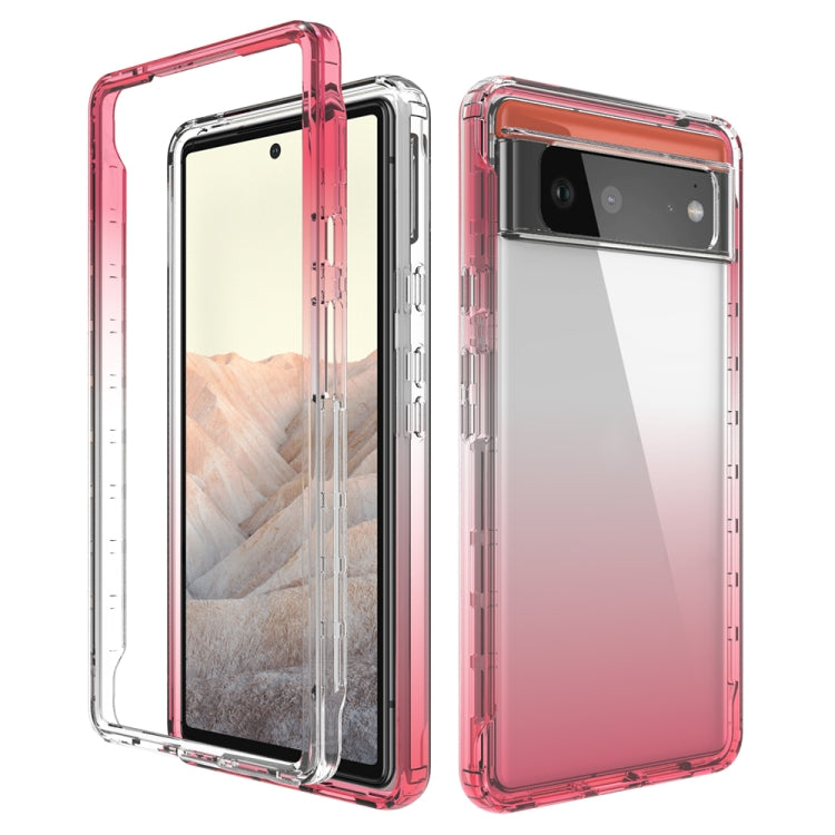 For Google Pixel 6 High Transparency Two-color Gradient PC + TPU Phone Protective Case