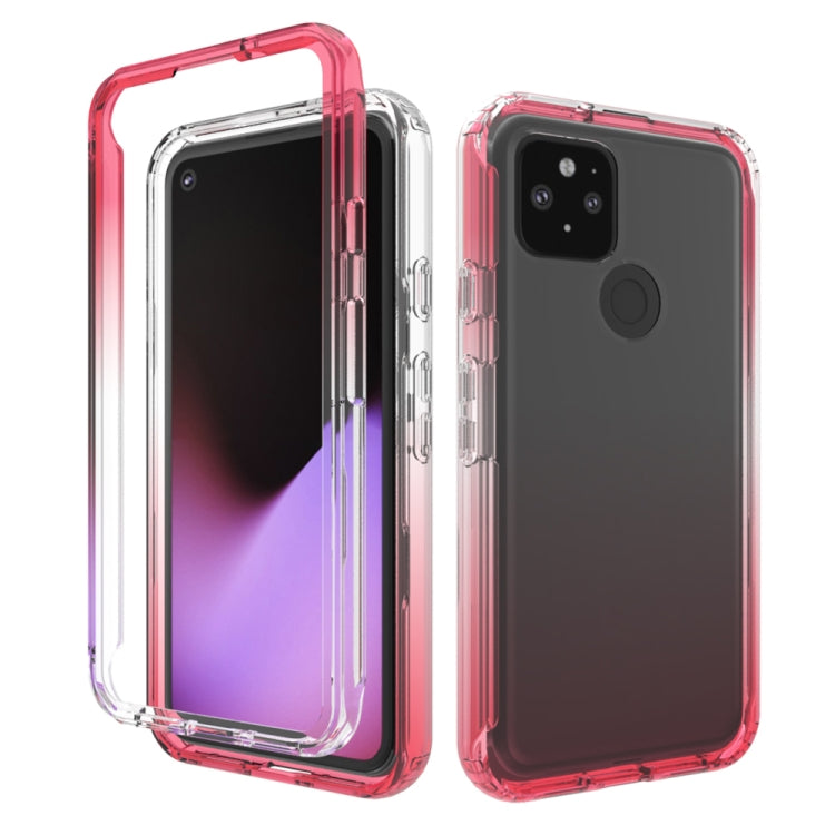 For Google Pixel 5 High Transparency Two-color Gradient PC + TPU Phone Protective Case