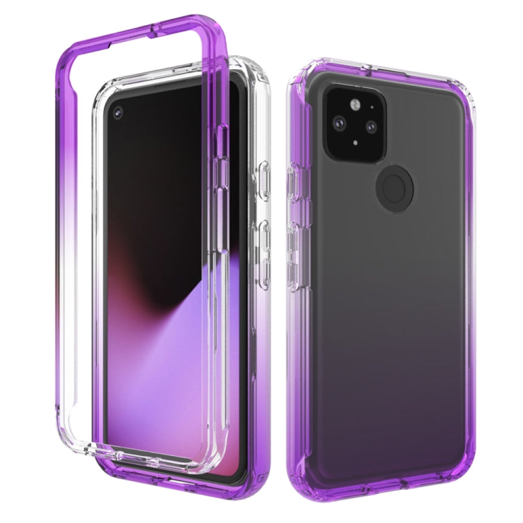 For Google Pixel 5 High Transparency Two-color Gradient PC + TPU Phone Protective Case